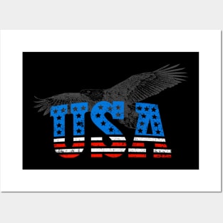 USA America Eagle Vintage Grunge Freedom Posters and Art